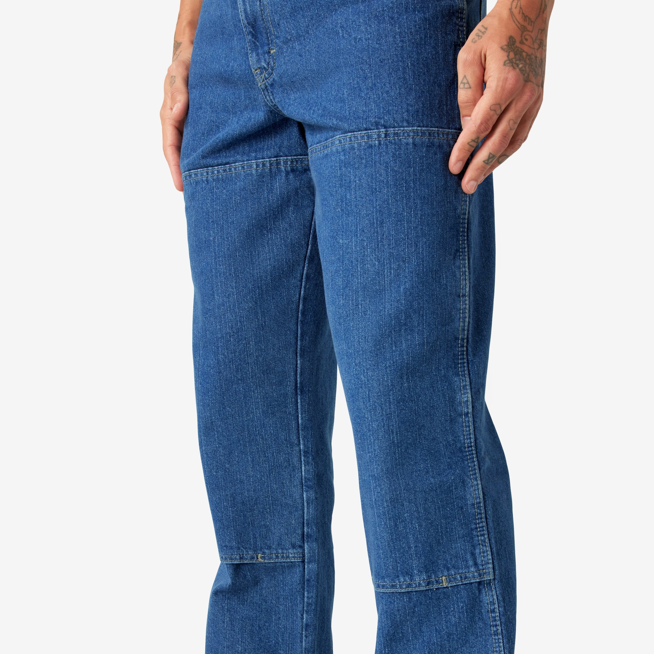Relaxed Fit Double Knee Jeans - Image 8