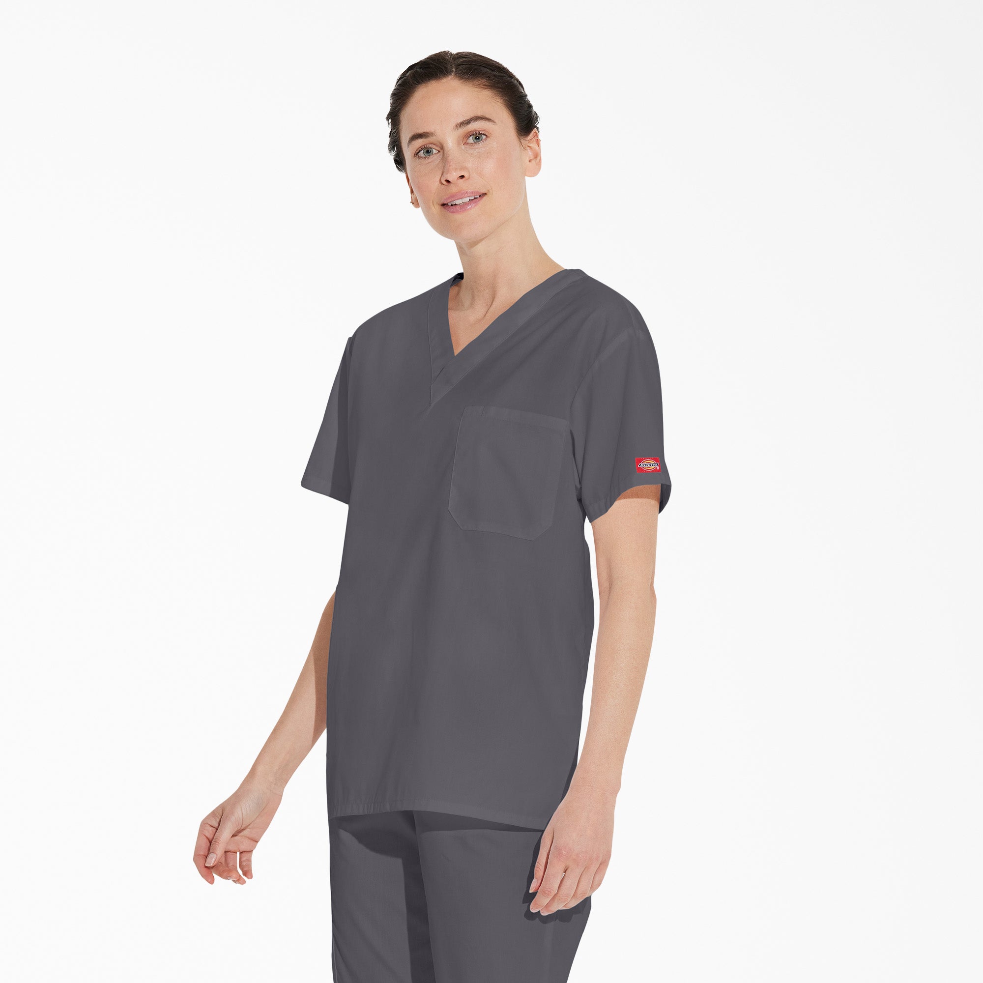 Unisex EDS Signature V-Neck Scrub Top - Image 3