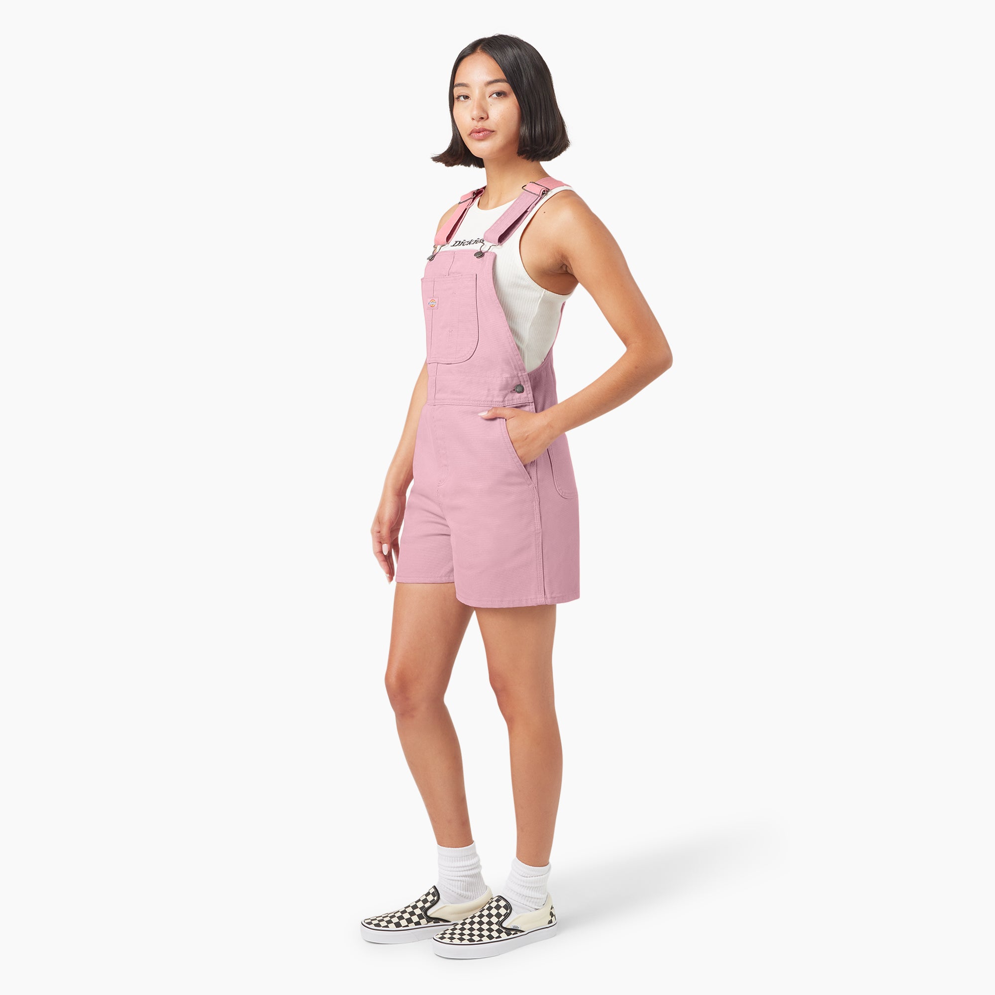 Women's Duck Canvas Bib Shortalls. 4 - Image 3
