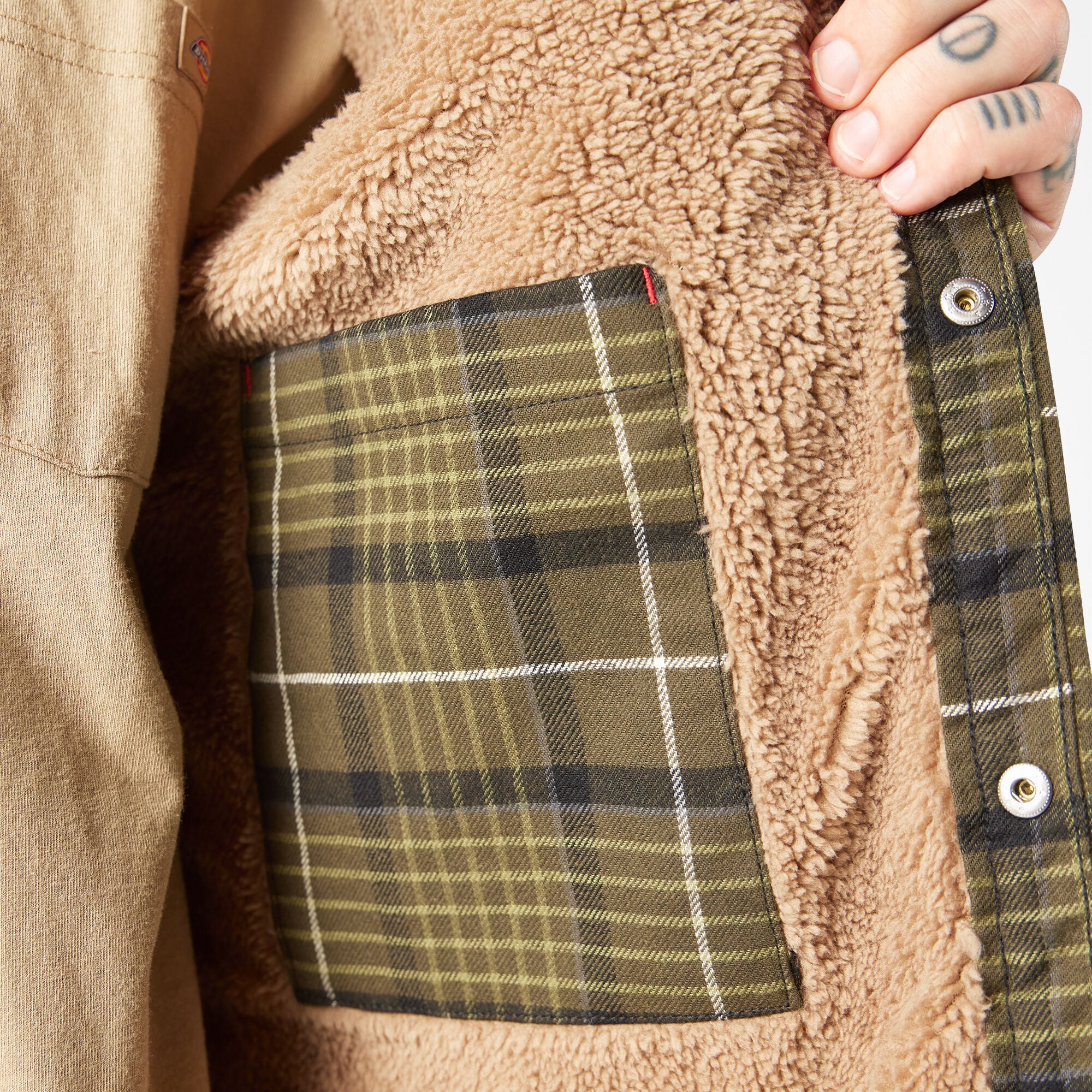 Water Repellent Fleece-Lined Flannel Shirt Jacket - Image 9