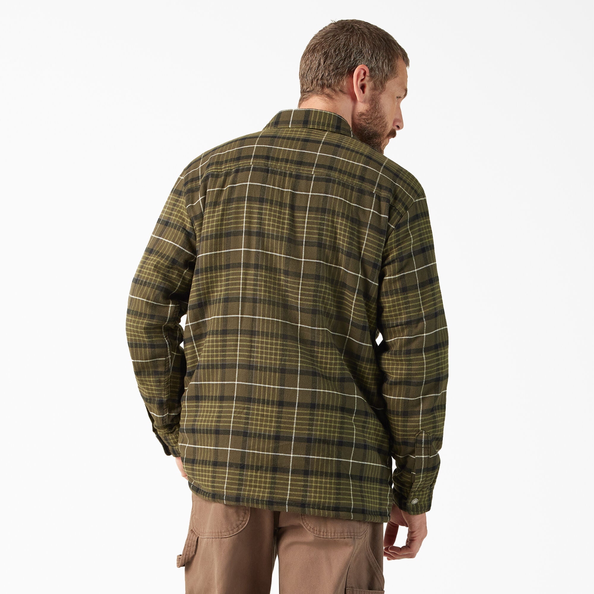 Water Repellent Fleece-Lined Flannel Shirt Jacket - Image 2
