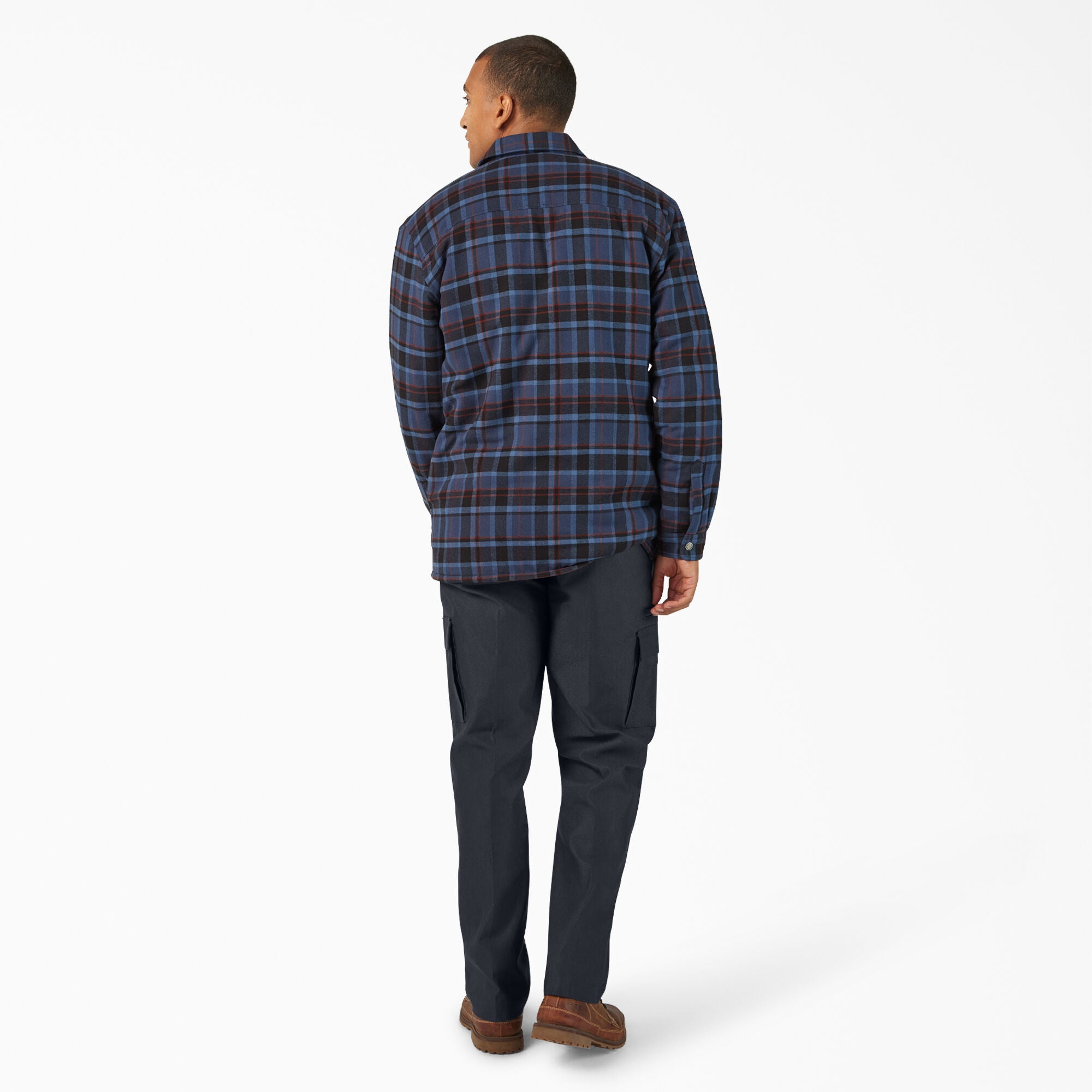 Water Repellent Fleece-Lined Flannel Shirt Jacket - Image 5