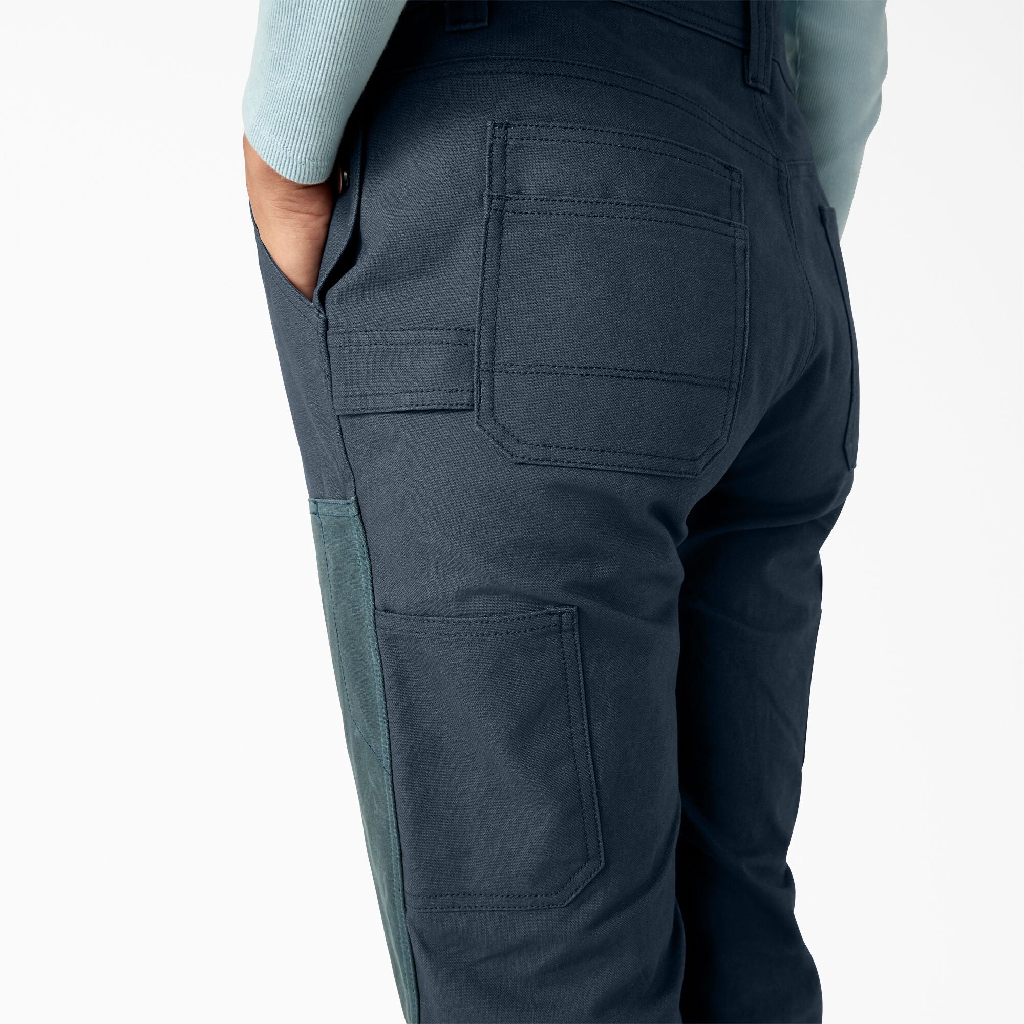 Women's Relaxed Fit Waxed Canvas Bib Overalls - Image 6