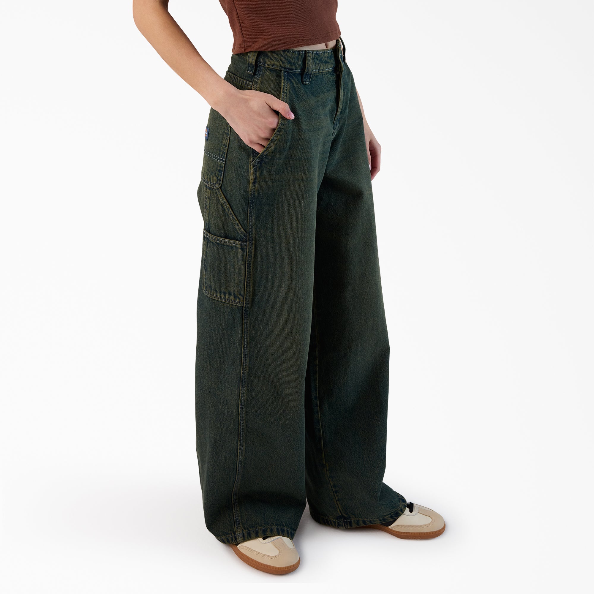 Women's Loose Fit Denim Carpenter Jeans - Image 4