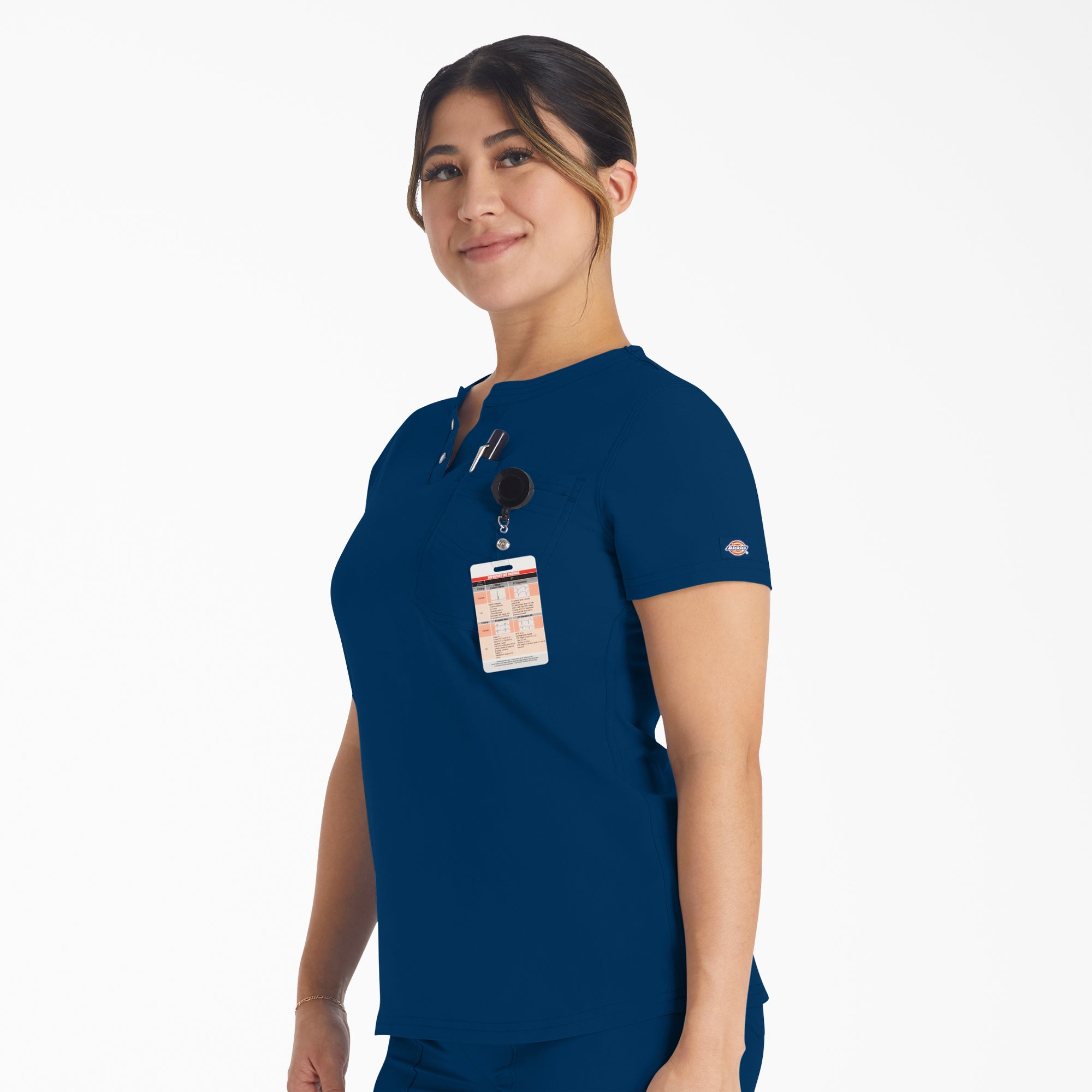 Women's EDS NXT Henley Scrub Top - Image 3