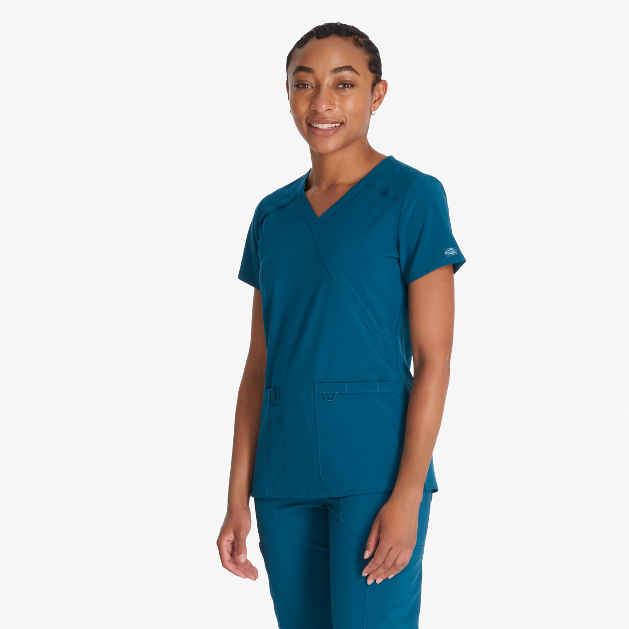 Women's EDS Essentials Mock Wrap Scrub Top - Image 3