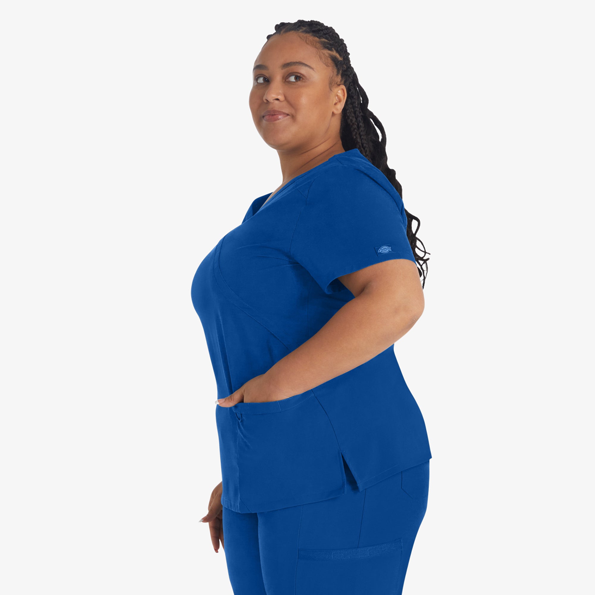 Women's EDS Essentials Mock Wrap Scrub Top - Image 3