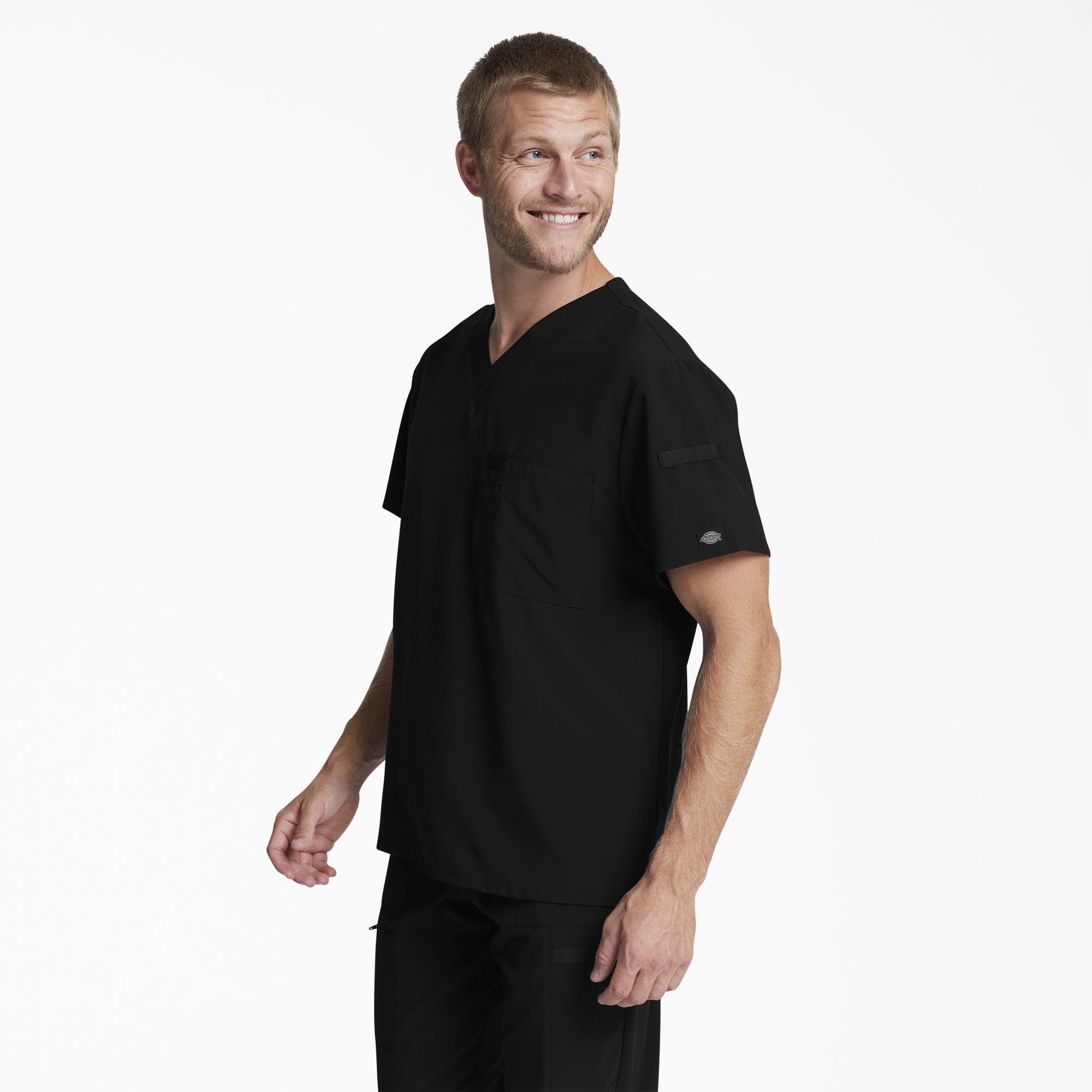 Men's EDS Essentials Tuckable V-Neck Scrub Top - Image 3