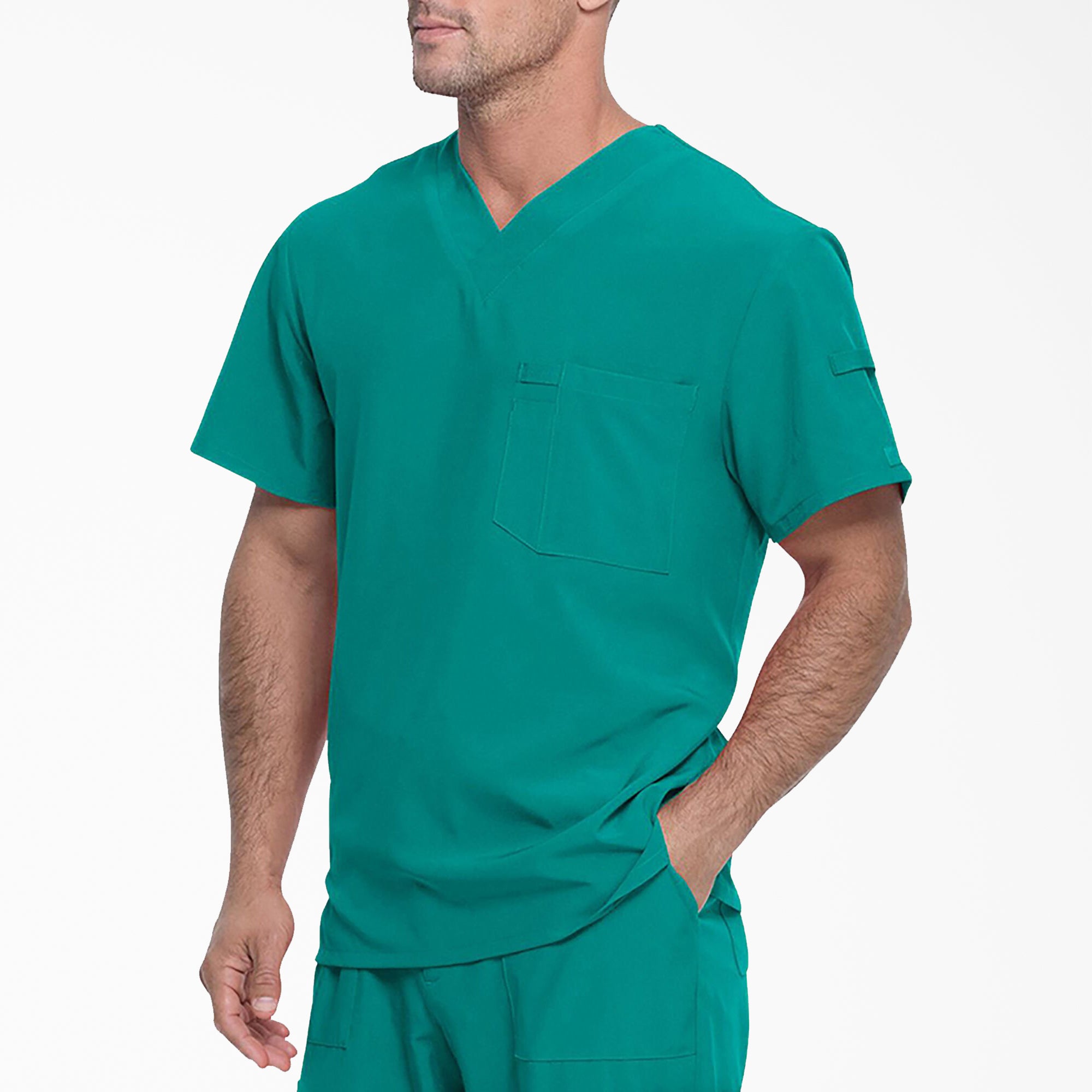 Men's EDS Essentials Tuckable V-Neck Scrub Top - Image 3