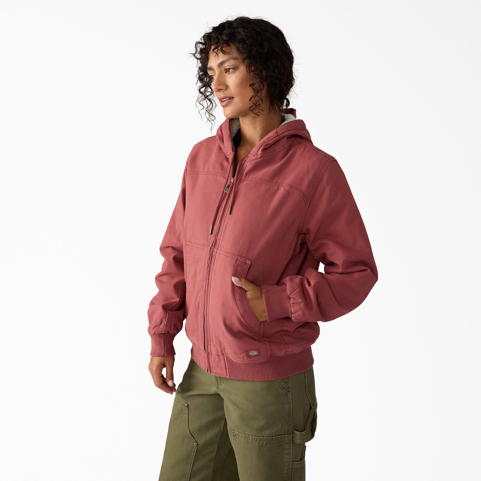 Women's Fleece Lined Duck Canvas Jacket - Image 3