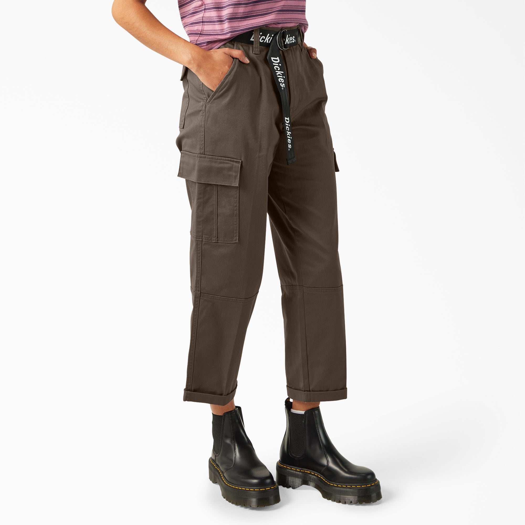Women's Relaxed Fit Cropped Cargo Pants - Image 4
