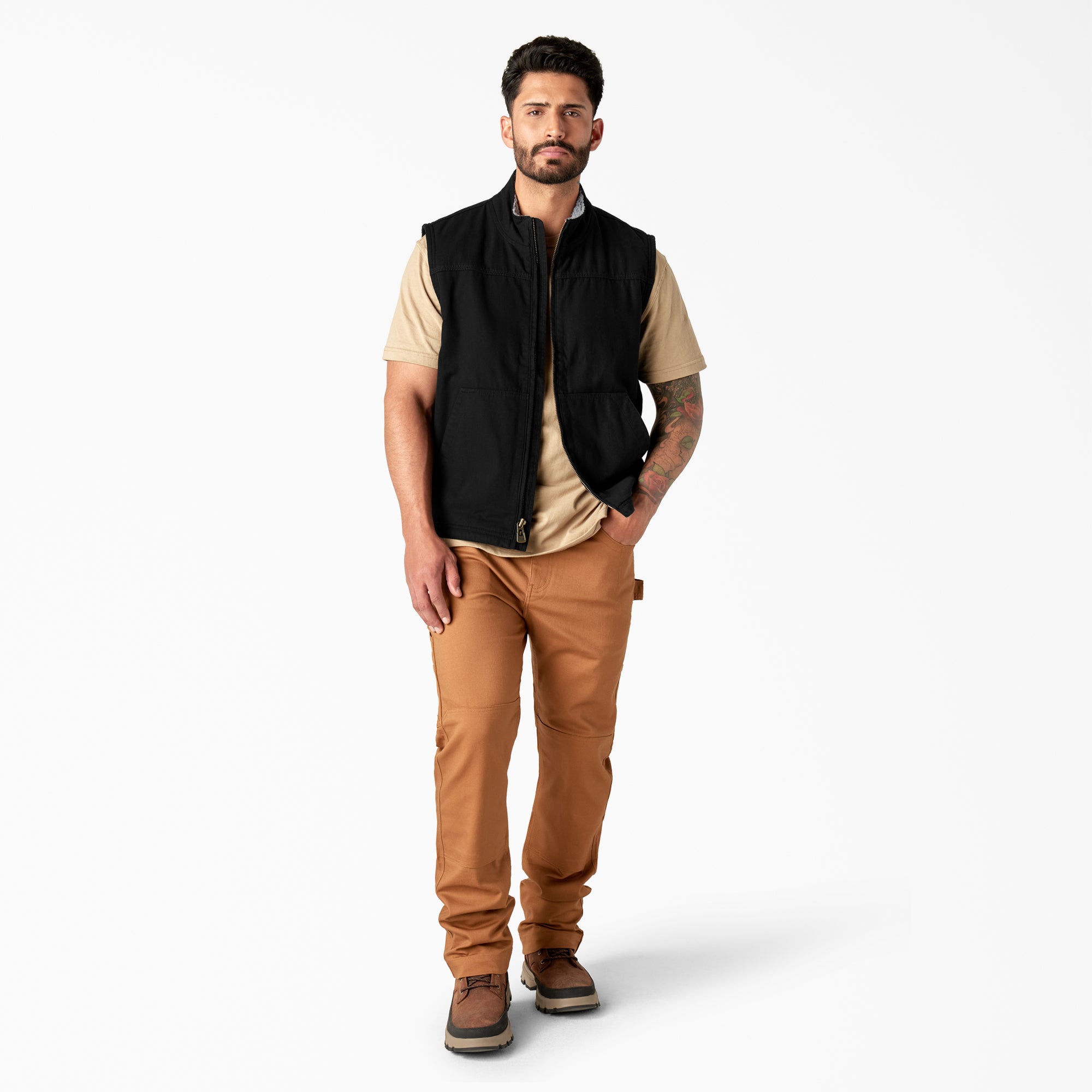 Duck Canvas High Pile Fleece Lined Vest - Image 4