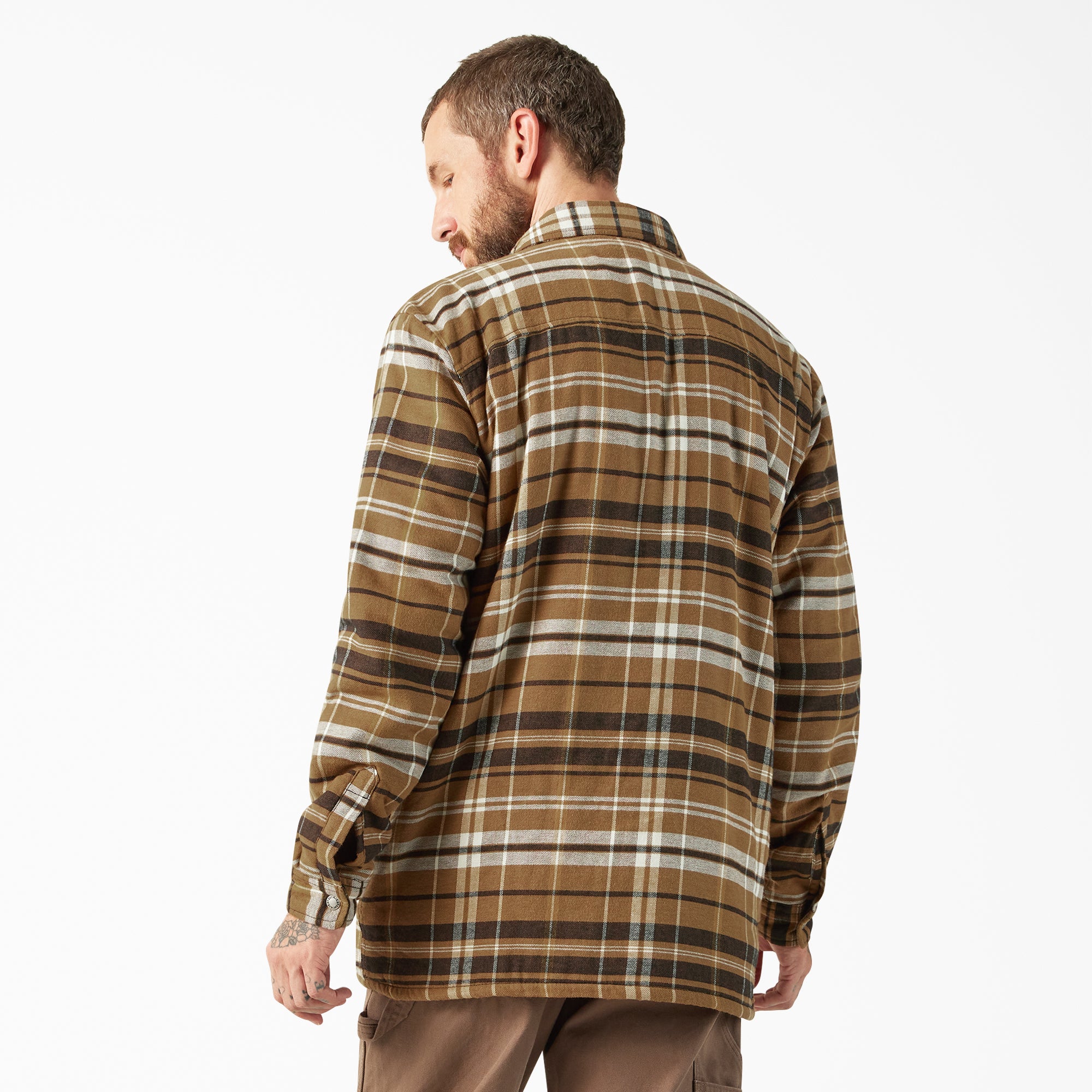 Water Repellent Fleece-Lined Flannel Shirt Jacket - Image 2