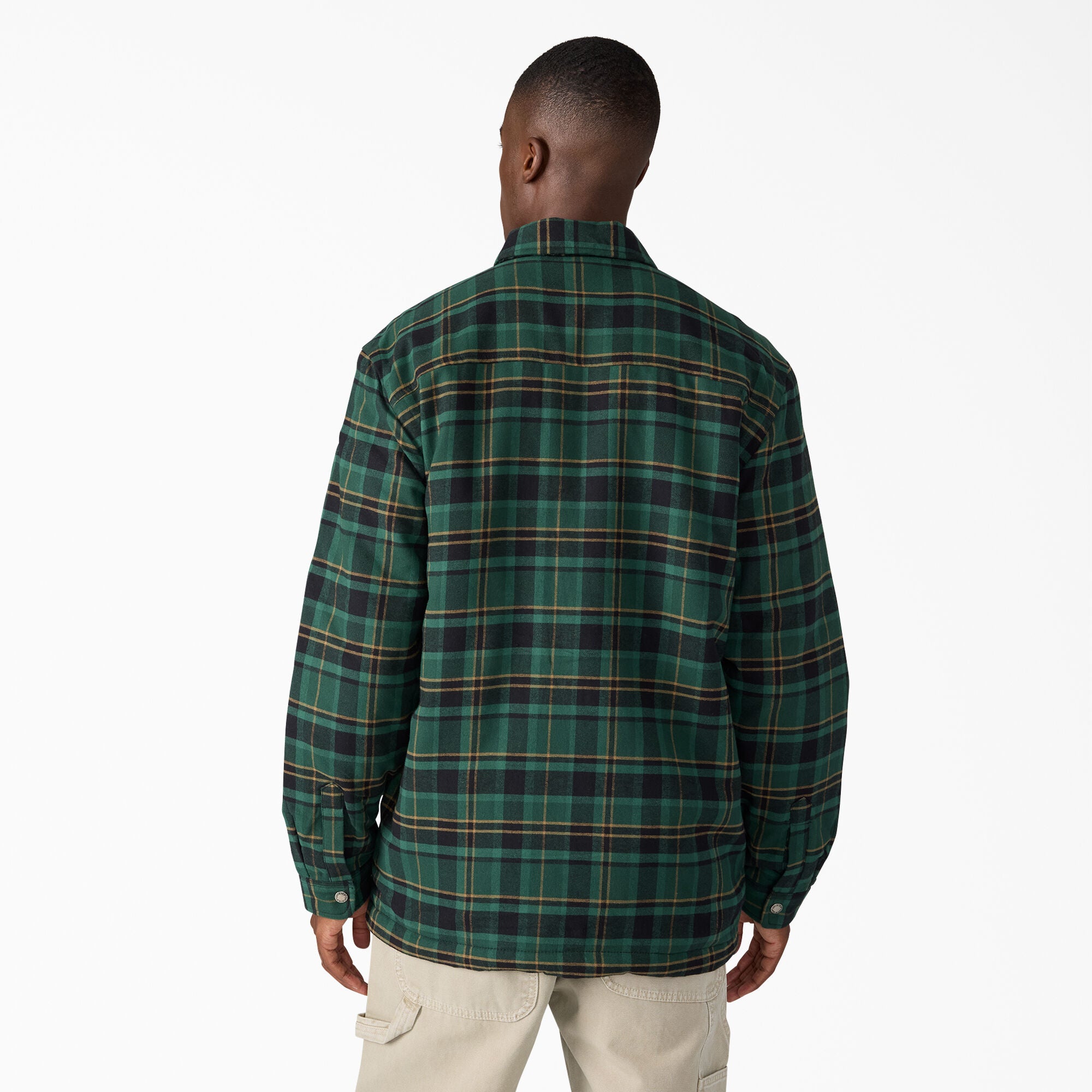 Water Repellent Fleece-Lined Flannel Shirt Jacket - Image 2