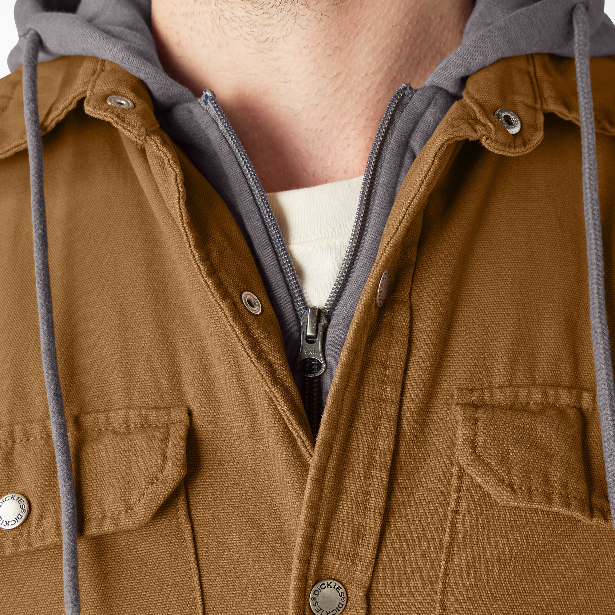 Water Repellent Duck Hooded Shirt Jacket - Image 6