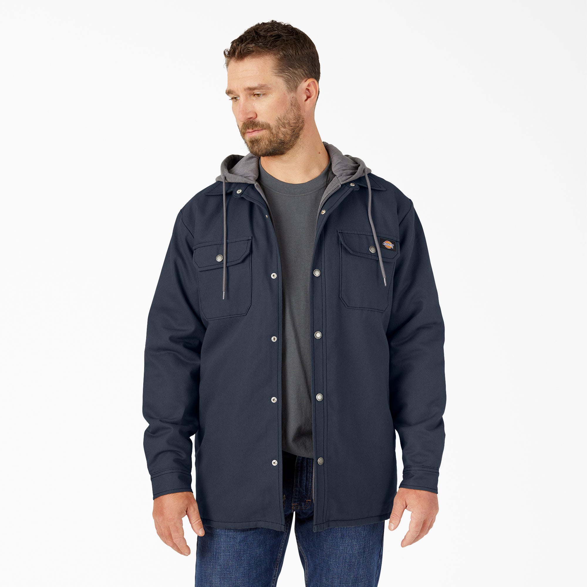 Water Repellent Duck Hooded Shirt Jacket - Image 13