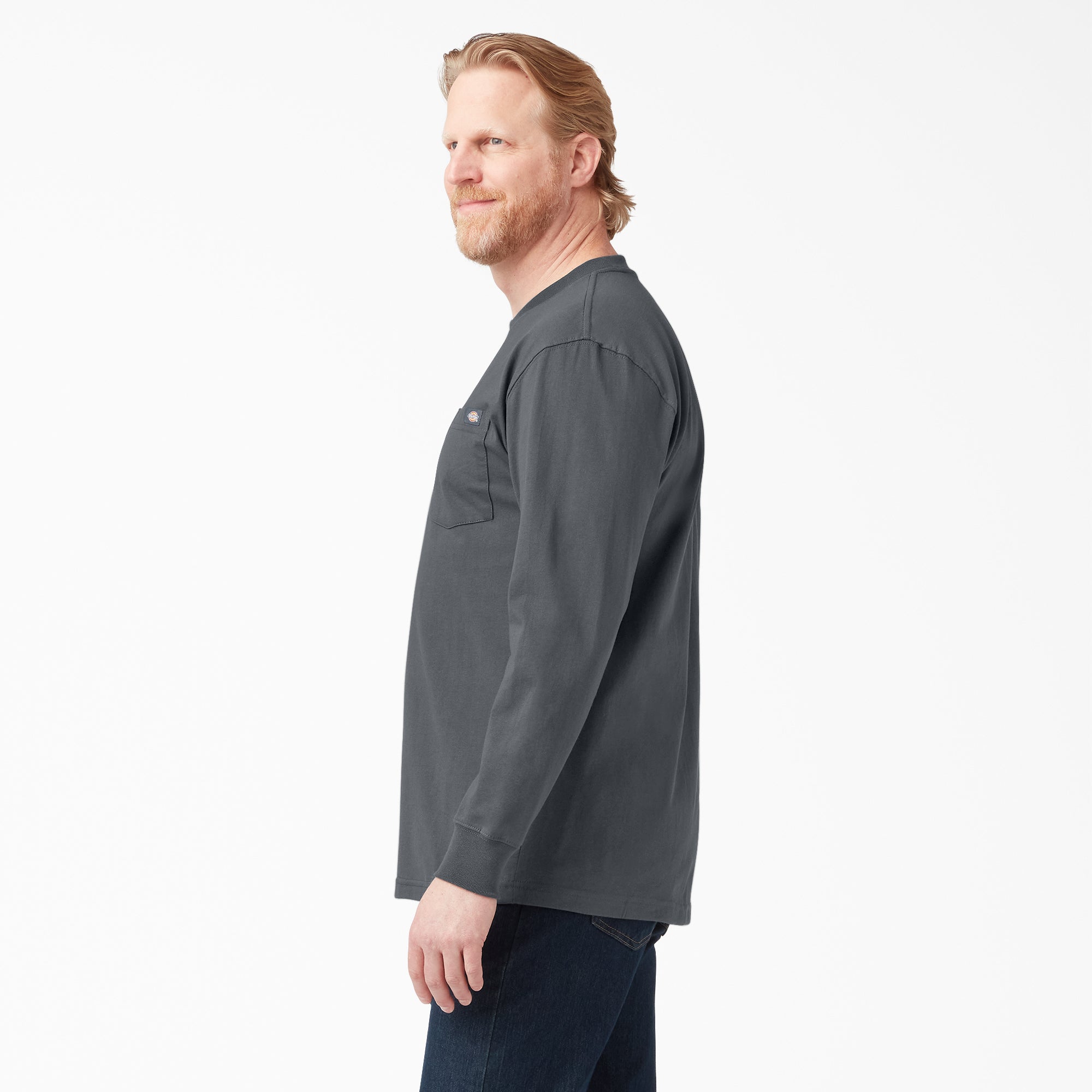 Heavyweight Long Sleeve Pocket T-Shirt - Image 3