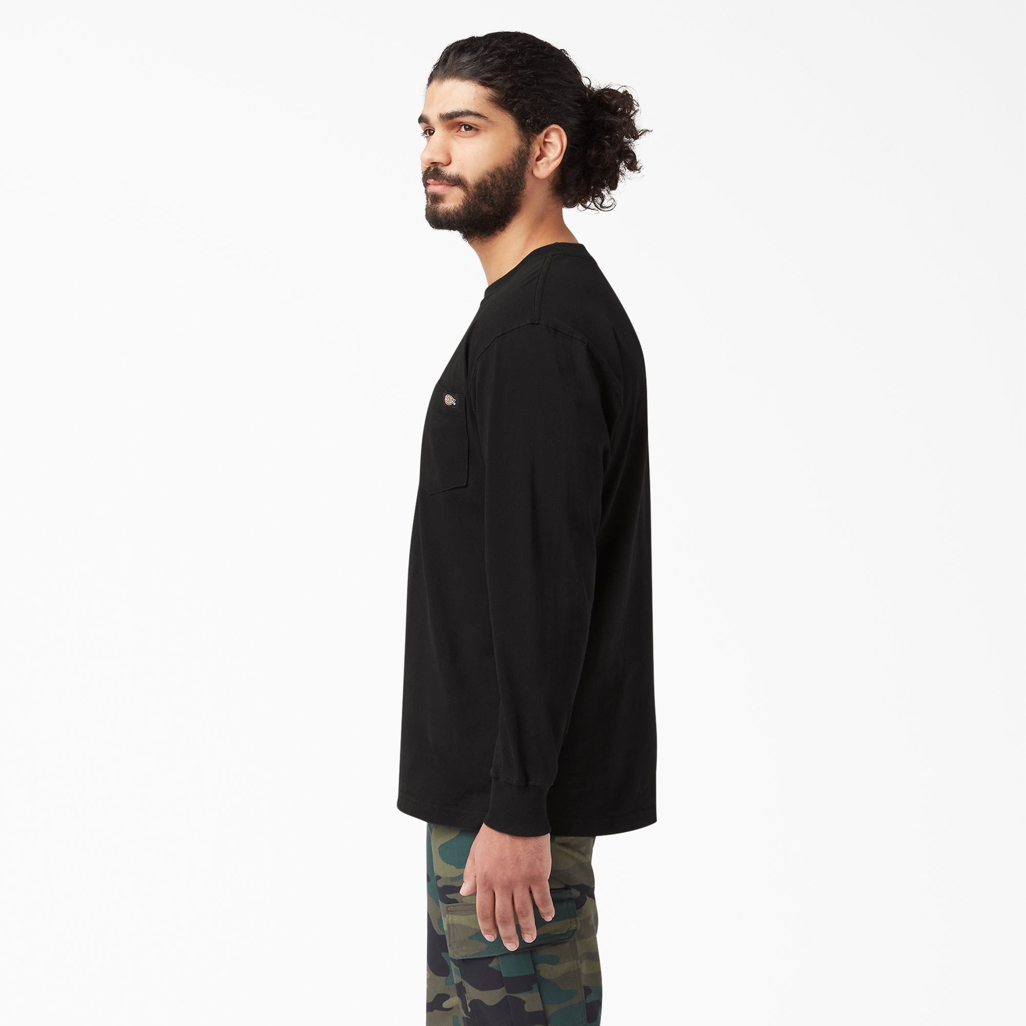 Heavyweight Long Sleeve Pocket T-Shirt - Image 3