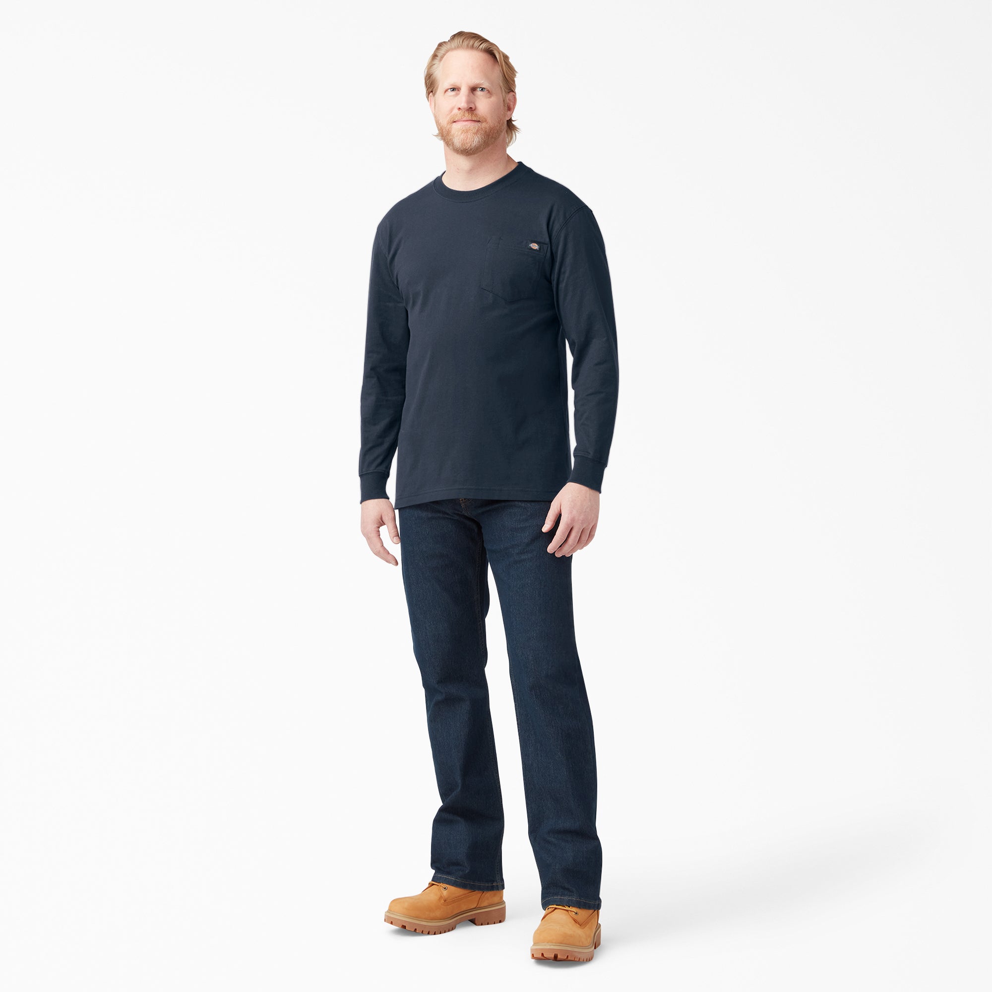 Heavyweight Long Sleeve Pocket T-Shirt - Image 4