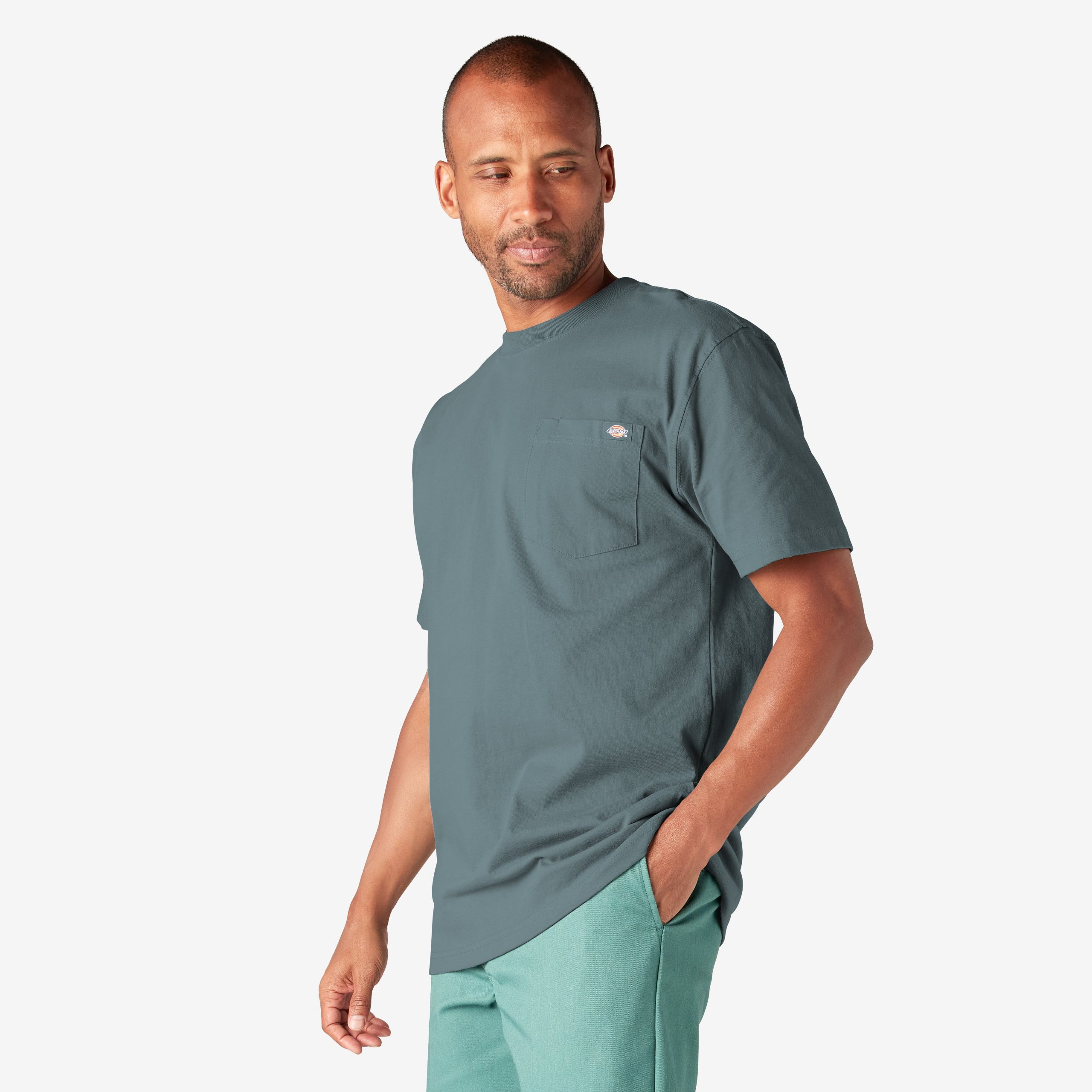 Heavyweight Short Sleeve Pocket T-Shirt - Image 3