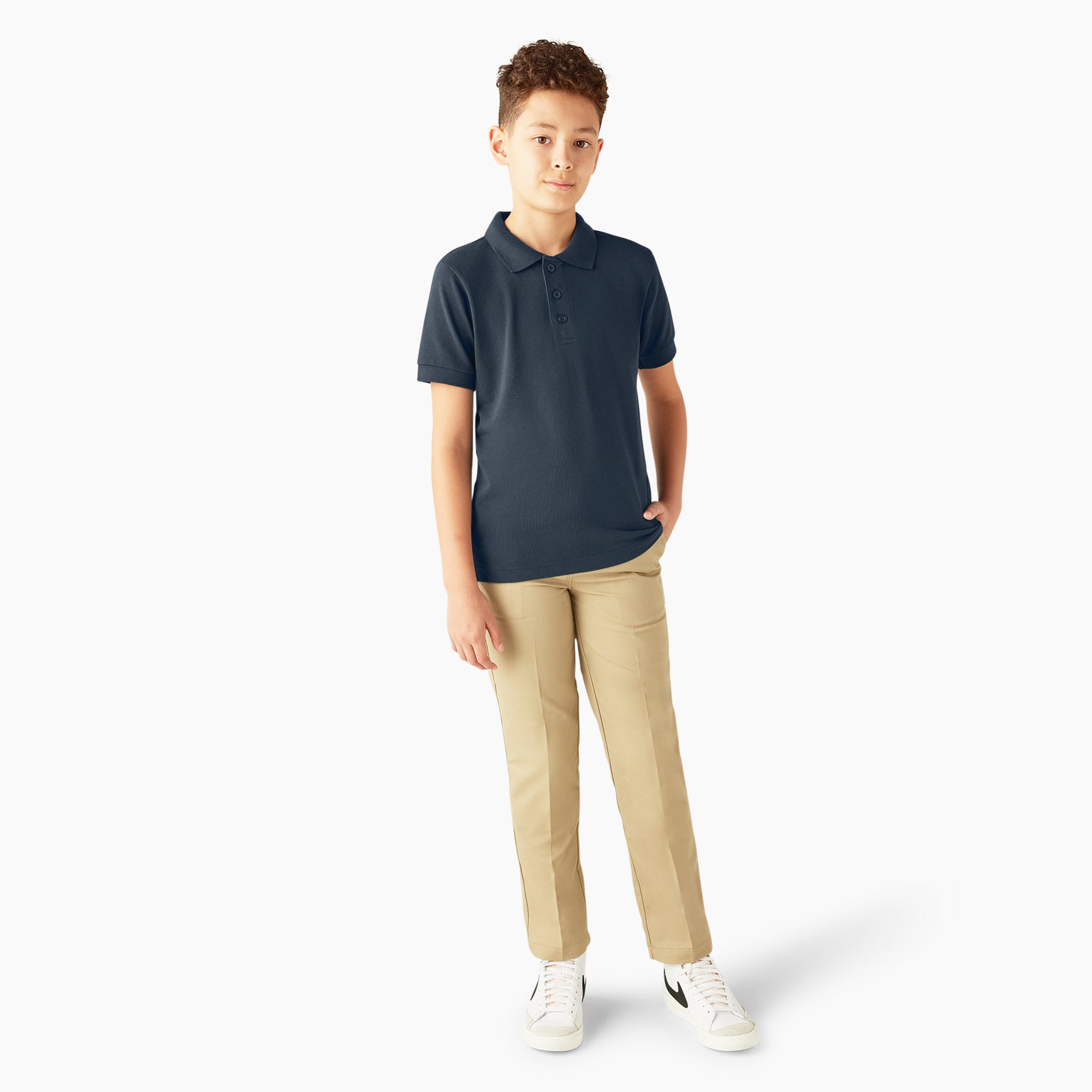 Kids' Piqué Short Sleeve Polo - Image 4