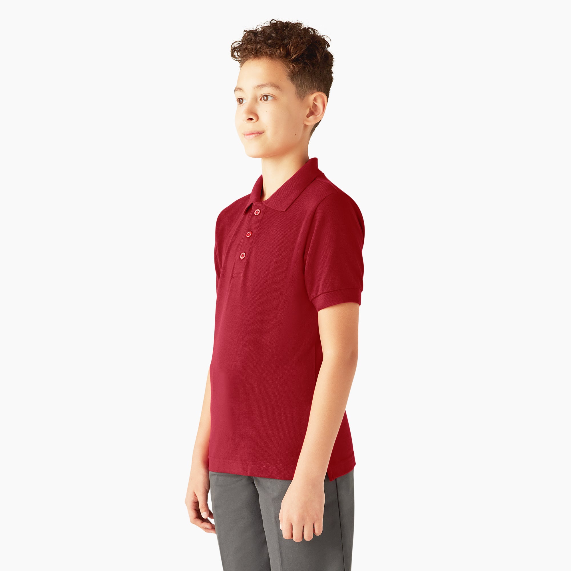 Kids' Piqué Short Sleeve Polo - Image 3