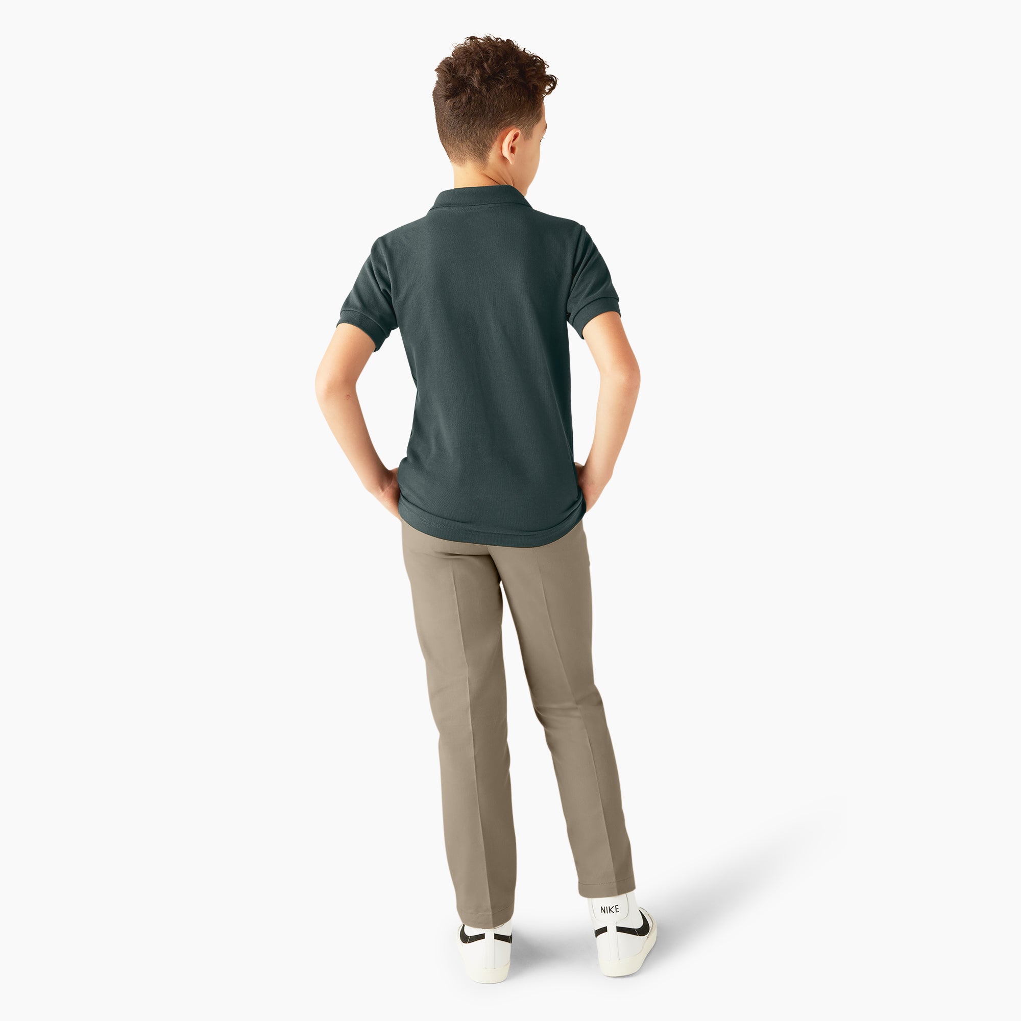 Kids' Piqué Short Sleeve Polo - Image 5