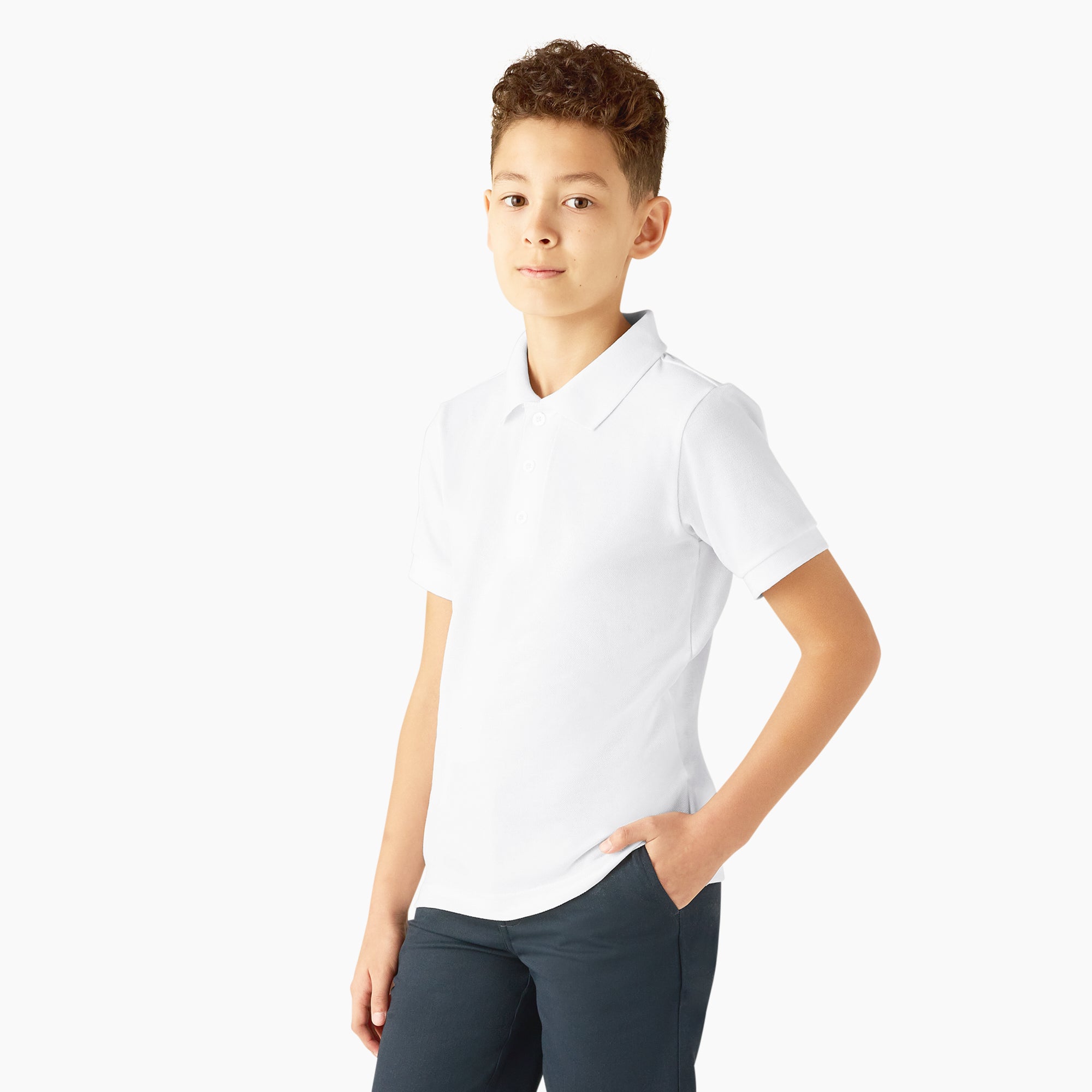 Kids' Piqué Short Sleeve Polo - Image 3