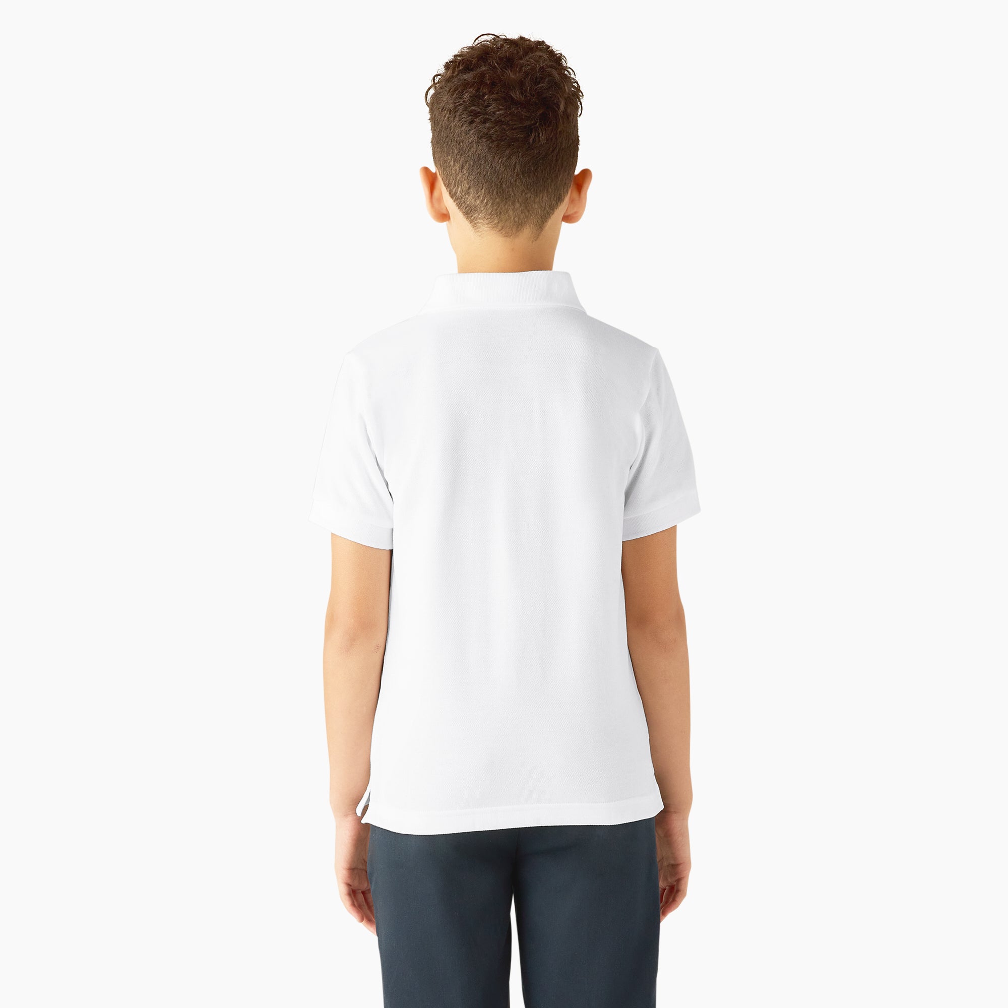 Kids' Piqué Short Sleeve Polo - Image 2
