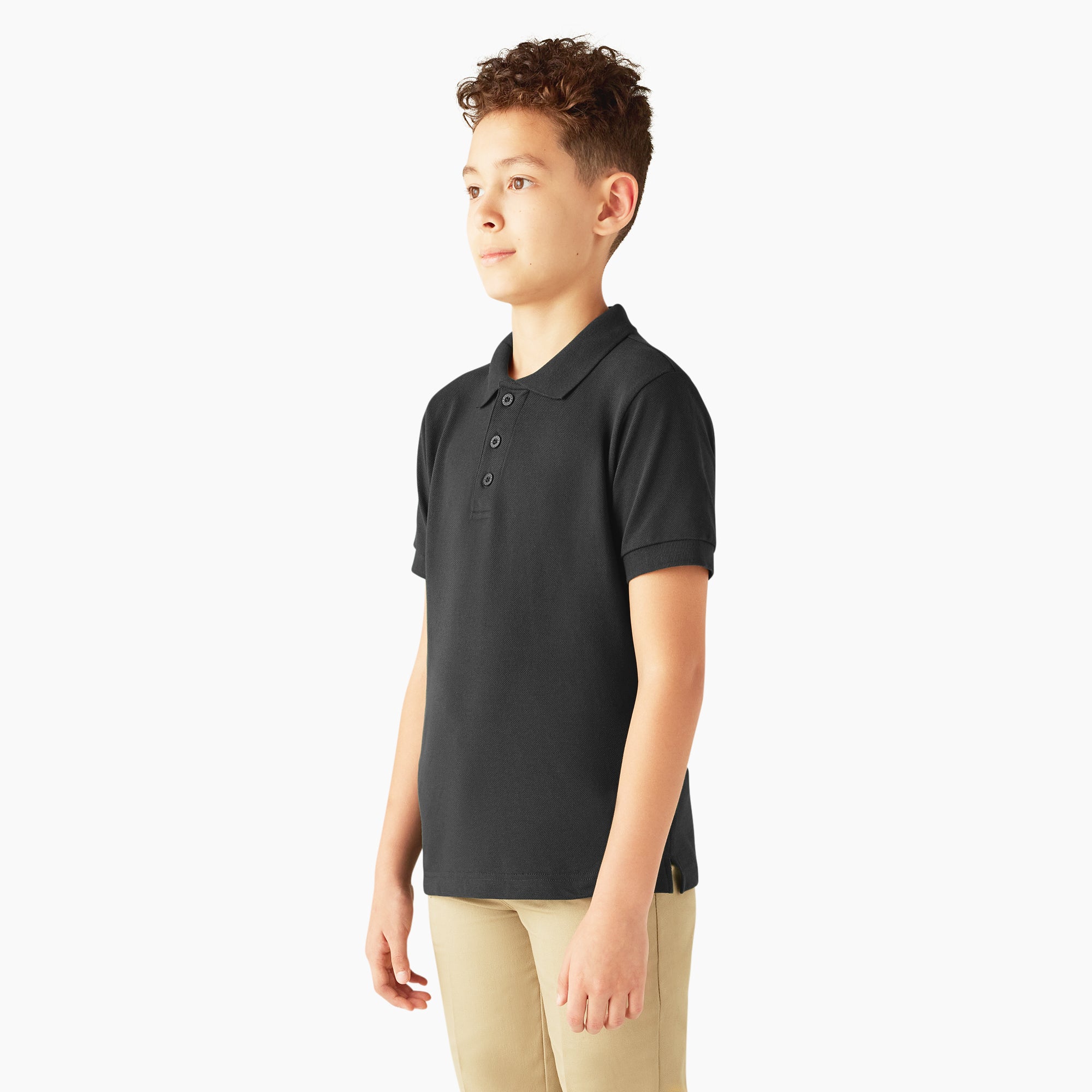 Kids' Piqué Short Sleeve Polo - Image 3