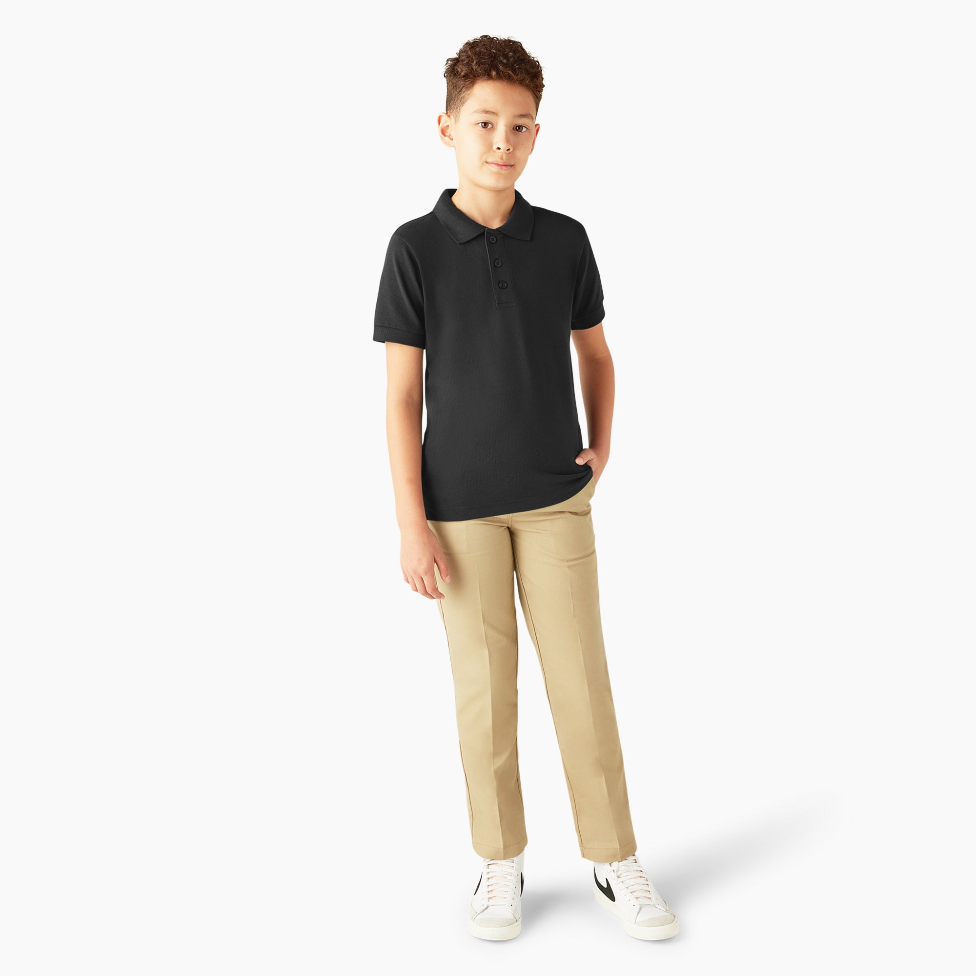 Kids' Piqué Short Sleeve Polo - Image 4