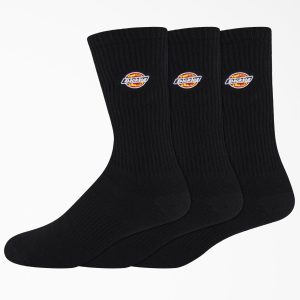 Dickies Embroidered Crew Socks. Size 6-12. 3-Pack