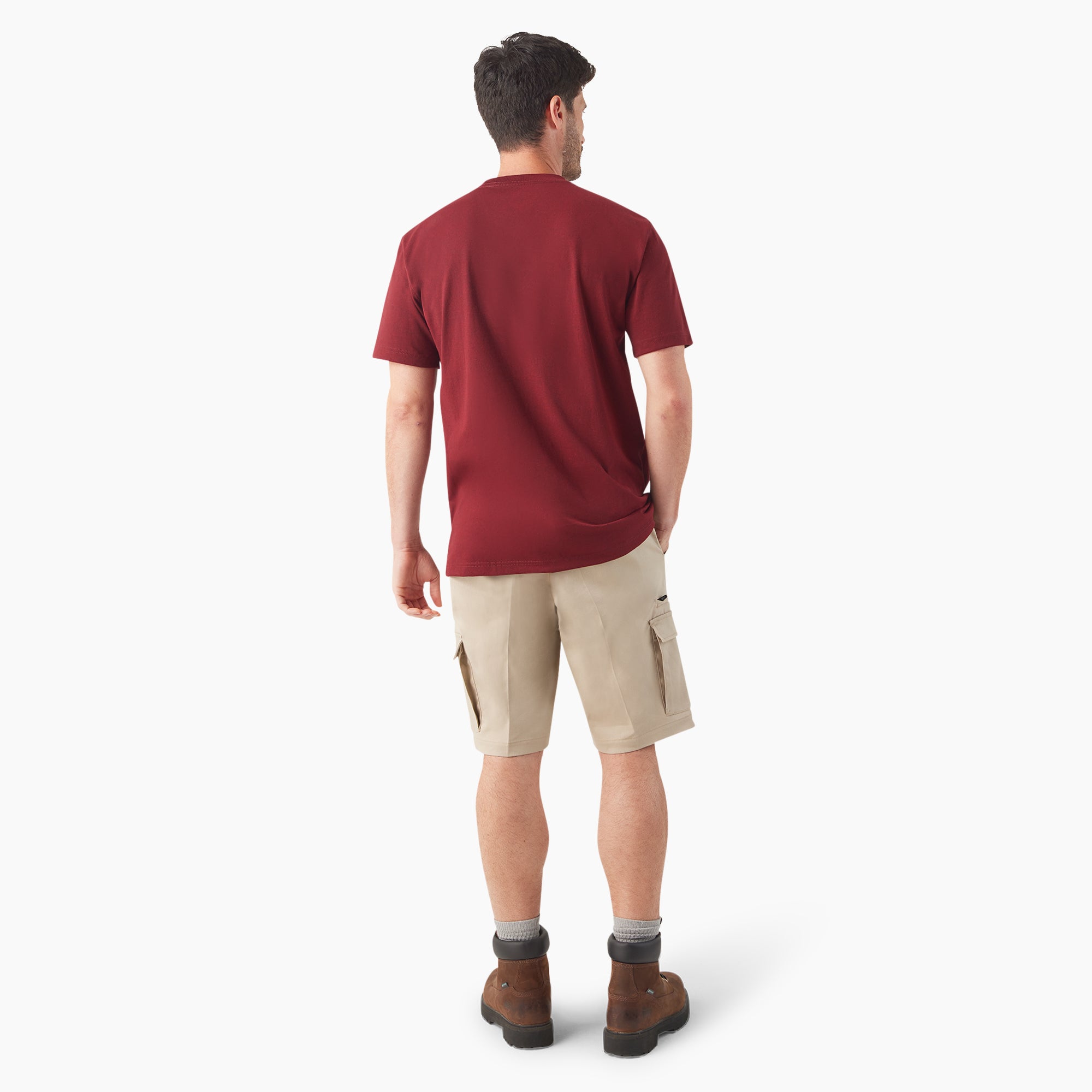 Heavyweight Heathered Short Sleeve Pocket T-Shirt - Image 5